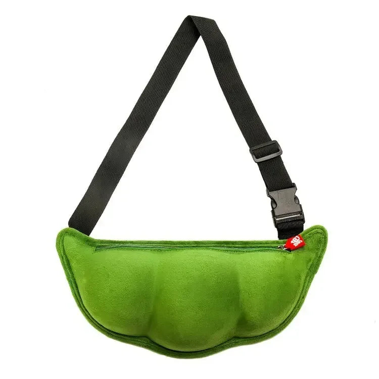 Bolsa Edamame Divertida – Shoulder Bag Criativa de Pelúcia