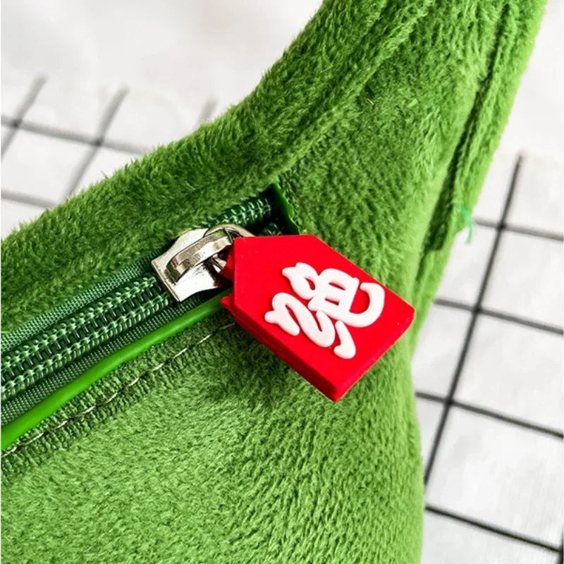 Bolsa Edamame Divertida – Shoulder Bag Criativa de Pelúcia