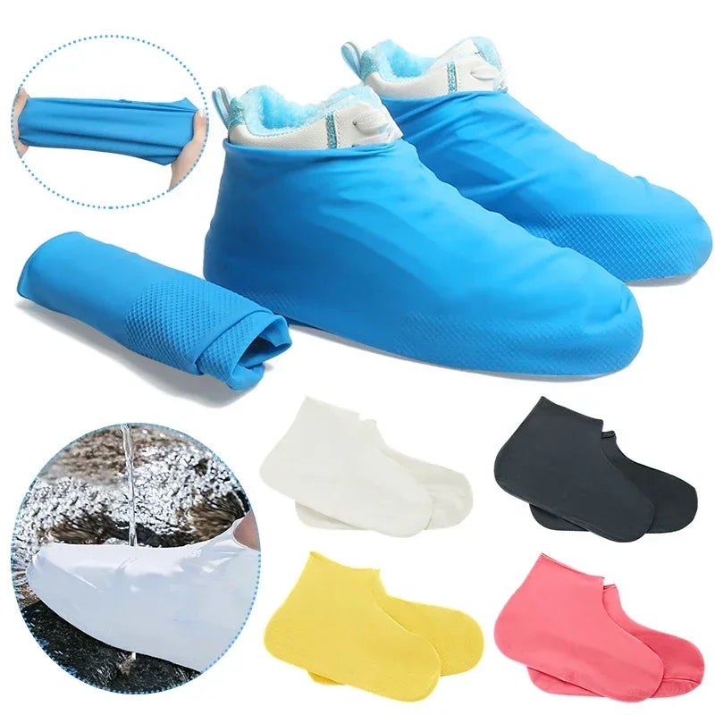Capa de Sapato Impermeável Antiderrapante em Silicone – Protetor Reutilizável para Chuva e Lama