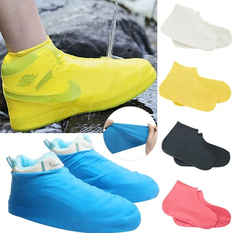 Capa de Sapato Impermeável Antiderrapante em Silicone – Protetor Reutilizável para Chuva e Lama