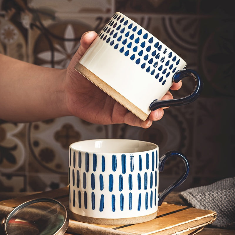 Caneca de Cerâmica 400 ml – Conjunto com 4 Estampas Variadas – Alta Qualidade, Ideal Presente e Decoração