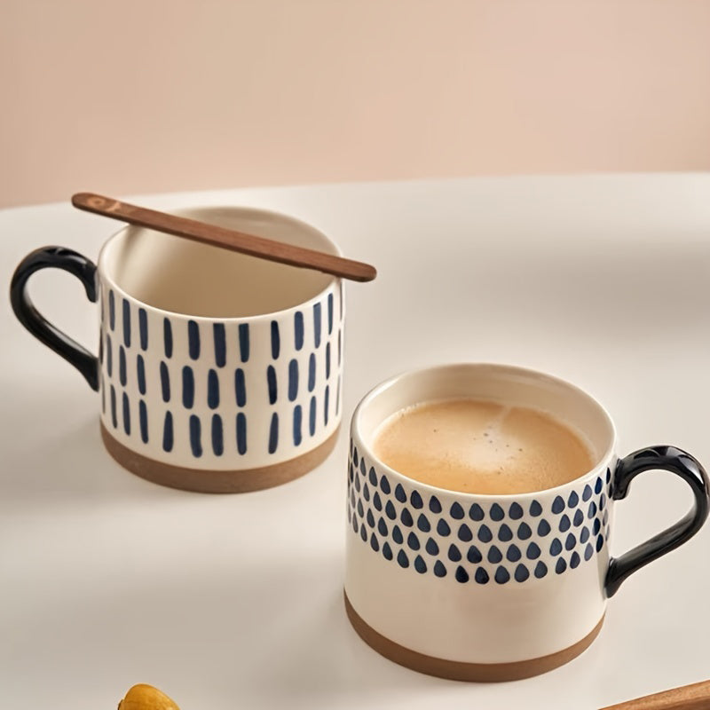 Caneca de Cerâmica 400 ml – Conjunto com 4 Estampas Variadas – Alta Qualidade, Ideal Presente e Decoração