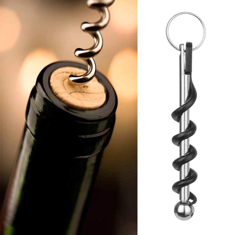 Chaveiro Abridor de Vinho Resistente – Saca-Rolhas Portátil em Aço Inoxidável