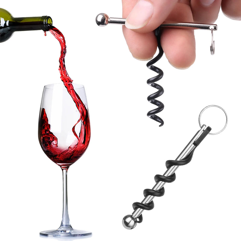 Chaveiro Abridor de Vinho Resistente – Saca-Rolhas Portátil em Aço Inoxidável