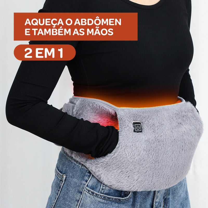 Cinto Aquecedor USB 2 em 1 | Alívio Imediato e Portátil