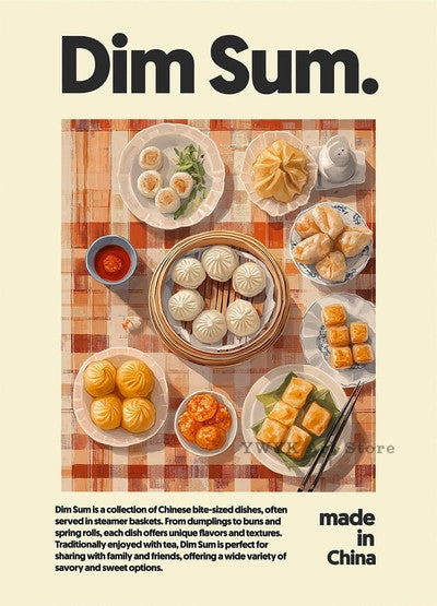 Pôsteres de Comidas Asiáticas | Arte Decorativa em Tela HD