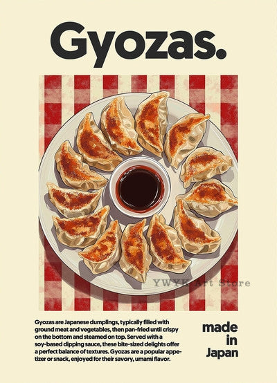Pôsteres de Comidas Asiáticas | Arte Decorativa em Tela HD