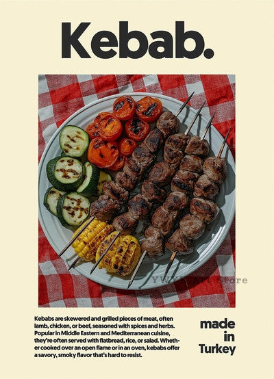 Pôsteres de Comidas Asiáticas | Arte Decorativa em Tela HD