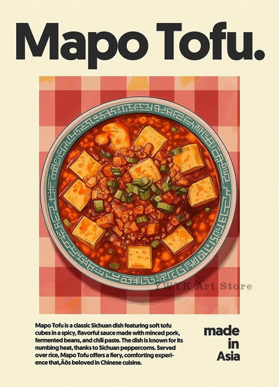 Pôsteres de Comidas Asiáticas | Arte Decorativa em Tela HD