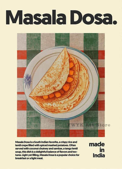 Pôsteres de Comidas Asiáticas | Arte Decorativa em Tela HD