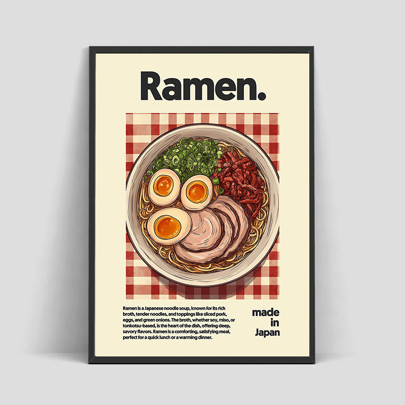 Pôsteres de Comidas Asiáticas | Arte Decorativa em Tela HD