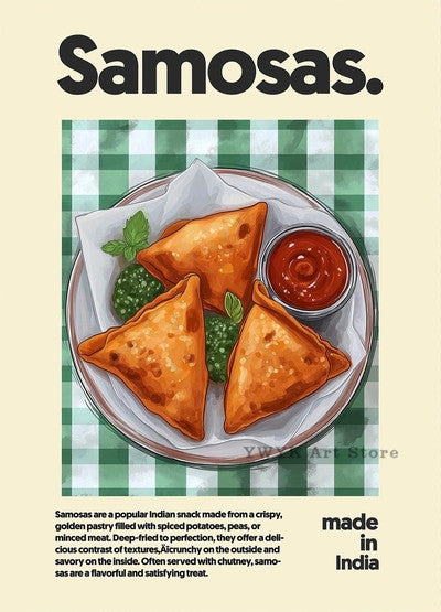 Pôsteres de Comidas Asiáticas | Arte Decorativa em Tela HD