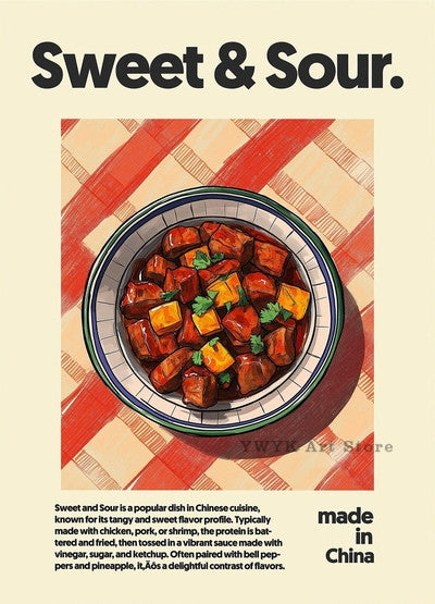 Pôsteres de Comidas Asiáticas | Arte Decorativa em Tela HD
