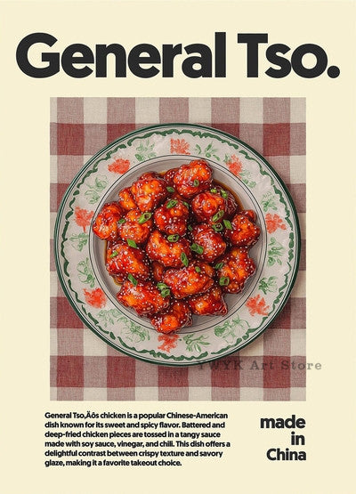Pôsteres de Comidas Asiáticas | Arte Decorativa em Tela HD
