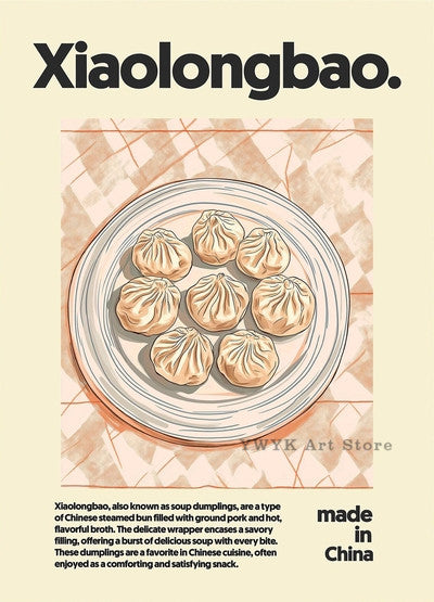 Pôsteres de Comidas Asiáticas | Arte Decorativa em Tela HD