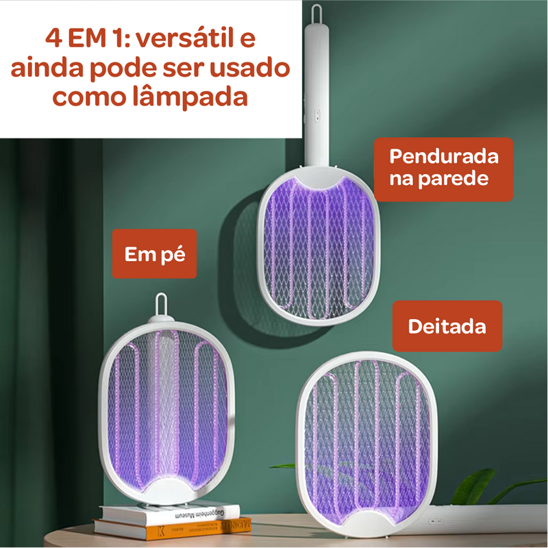 Raquete Elétrica Mata Mosquito – Recarregável e Segura para Uso Diário
