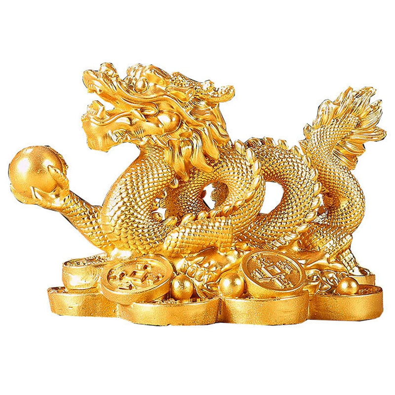 Escultura Dragão Chinês Feng Shui – Sucesso, Sorte e Prosperidade