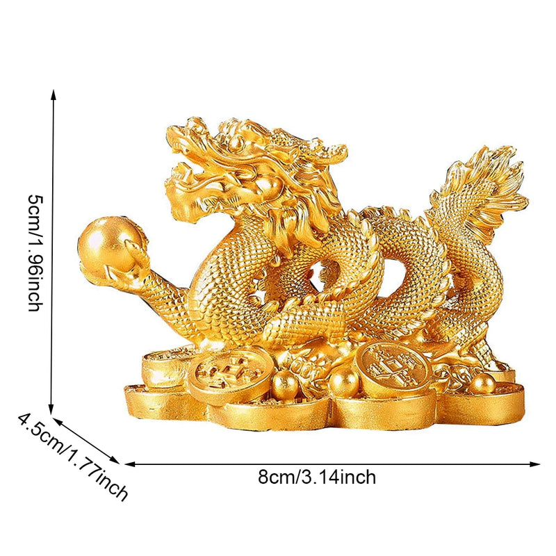 Escultura Dragão Chinês Feng Shui – Sucesso, Sorte e Prosperidade