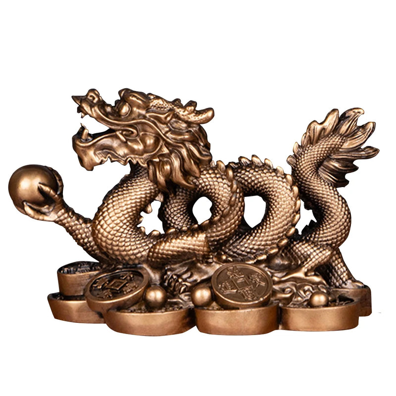 Escultura Dragão Chinês Feng Shui – Sucesso, Sorte e Prosperidade