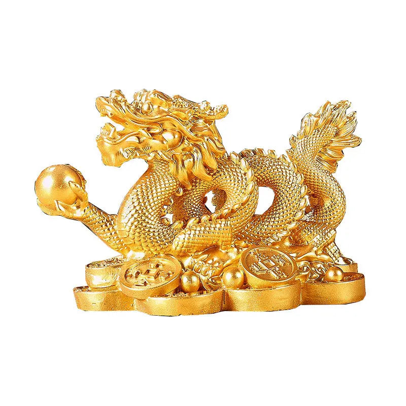 Escultura Dragão Chinês Feng Shui – Sucesso, Sorte e Prosperidade
