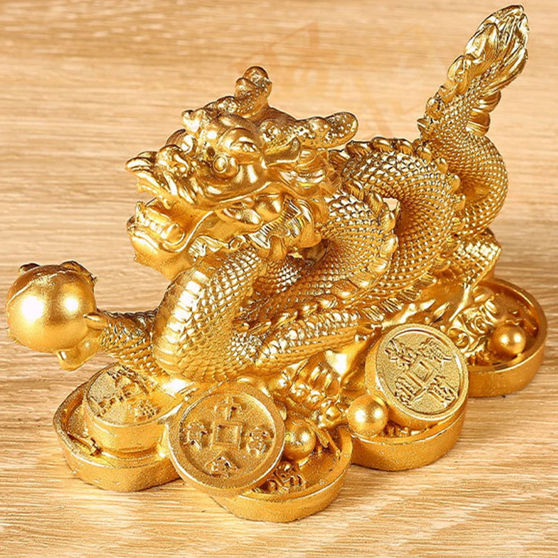 Escultura Dragão Chinês Feng Shui – Sucesso, Sorte e Prosperidade