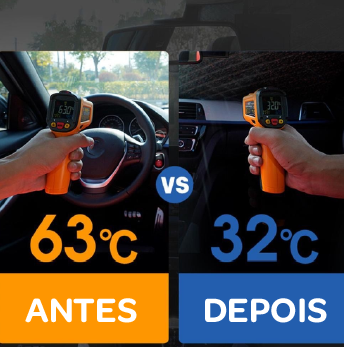 Guarda-Sol para Parabrisa de Carro - Proteção UV - Reduz Calor Interno - Dobrável Tipo Guarda-Chuva