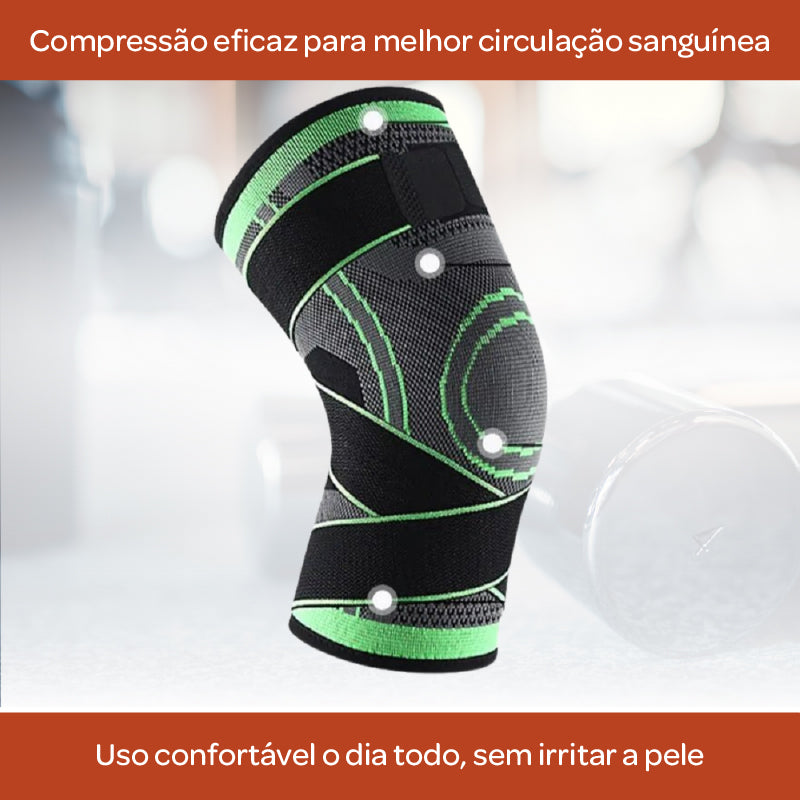 Joelheira de Compressão Inteligente com Alças Ajustáveis – Esportes, Corridas, Academia e Crossfit