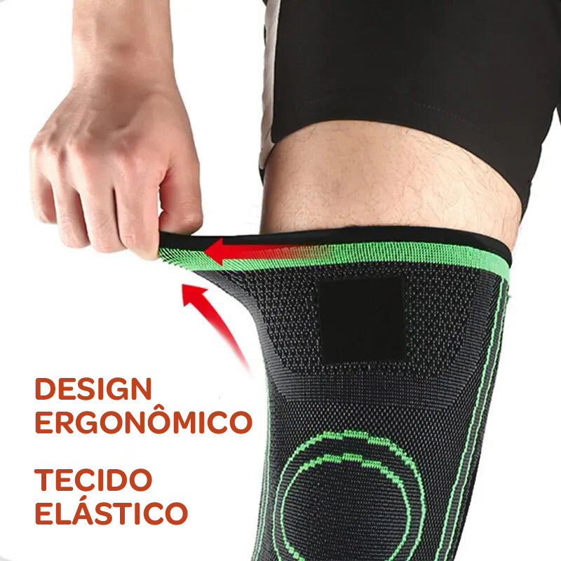 Joelheira de Compressão Inteligente com Alças Ajustáveis – Esportes, Corridas, Academia e Crossfit