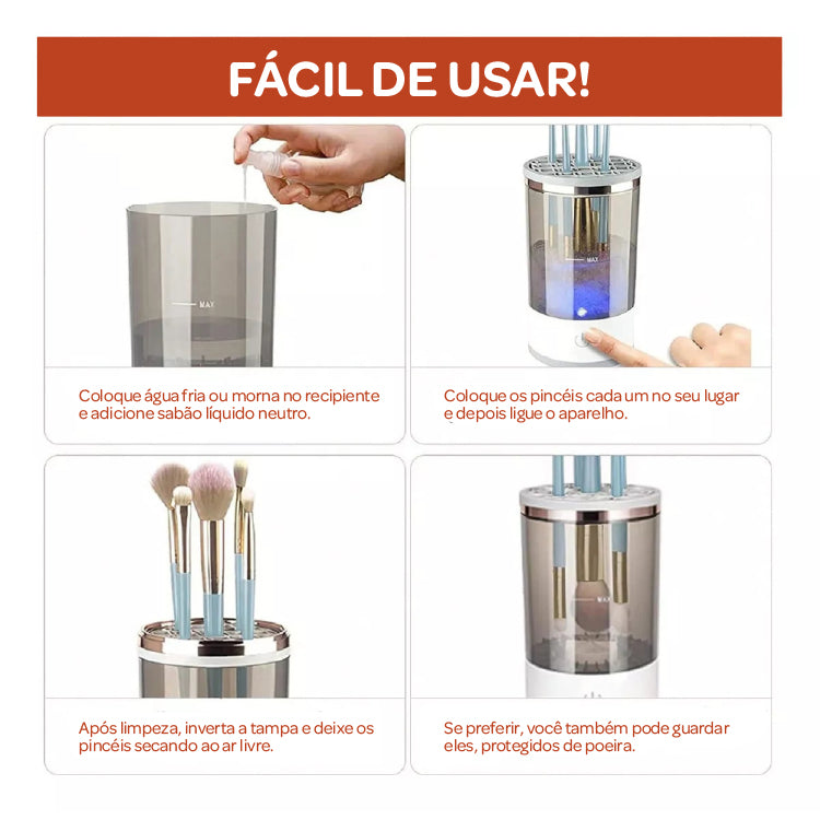 Limpador Elétrico de Pincéis com Carregamento USB