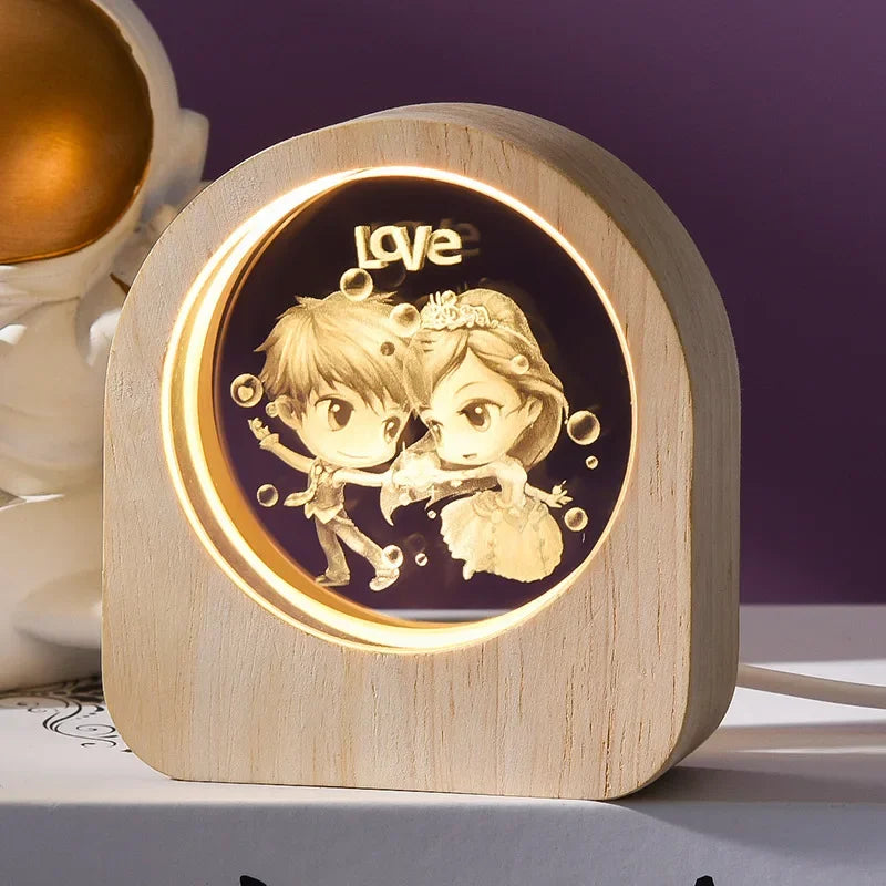Luminária Decorativa LED com Temas Variados - Luz Aconchegante para Presentes e Decoração de Ambientes