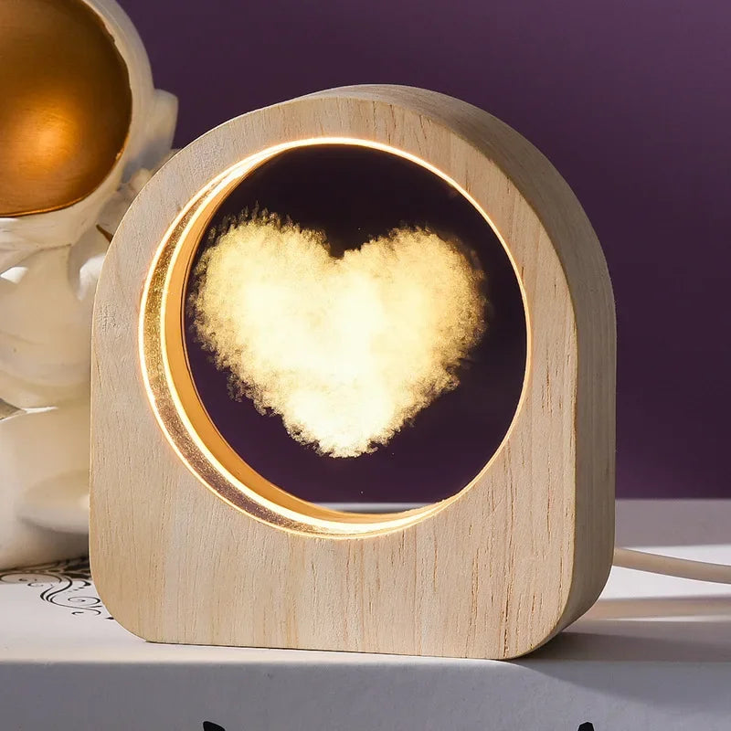 Luminária Decorativa LED com Temas Variados - Luz Aconchegante para Presentes e Decoração de Ambientes