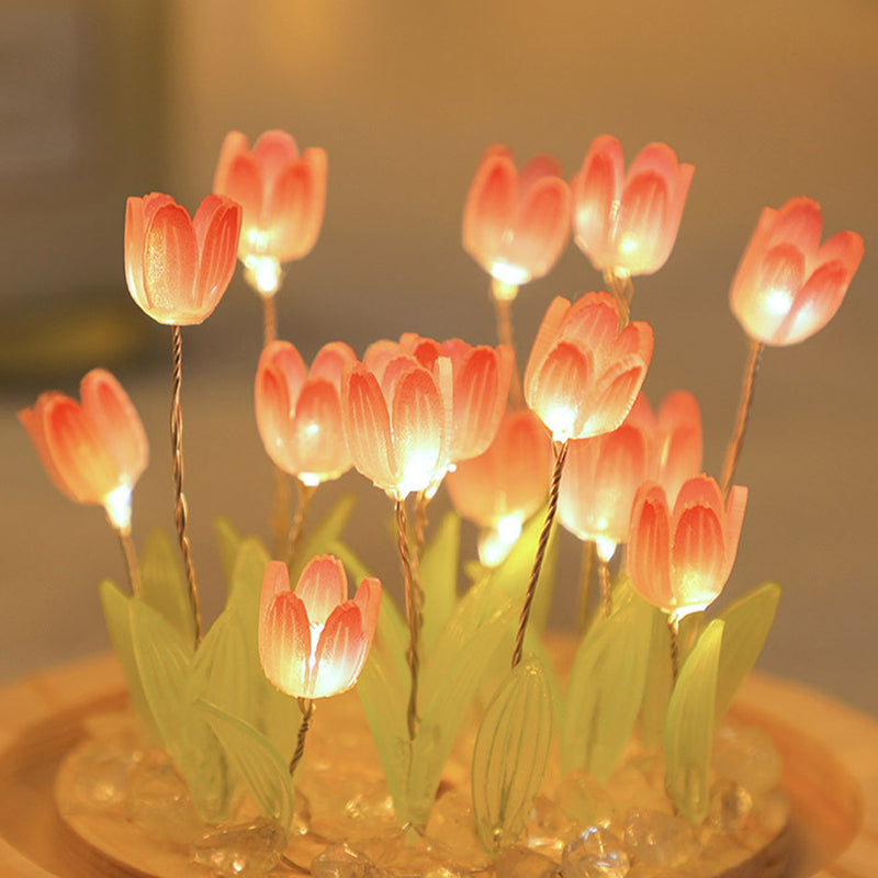 Luminária DIY Tulipas em Cúpula de Vidro – Excelente Opção Para Presentes & Decoração