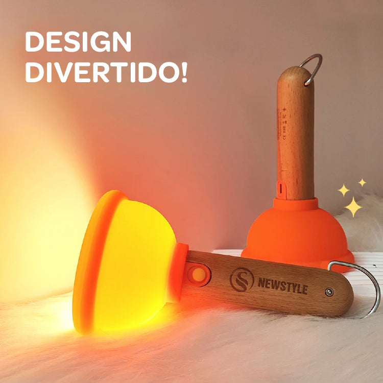 Luminária Portátil LED em Silicone – LED com 3 Modos, Ventosa e Carregamento Tipo-C