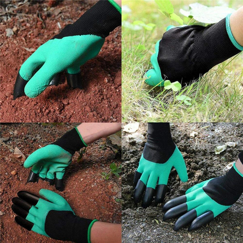 Luva de Jardinagem com Garras para Plantio e Escavação – Proteção e Conforto