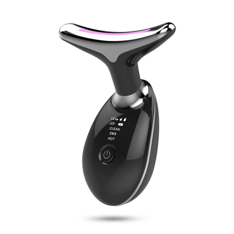 Massageador Facial e de Pescoço 7 em 1 com Luz LED – Rejuvenescimento, Lifting e Terapia de Calor