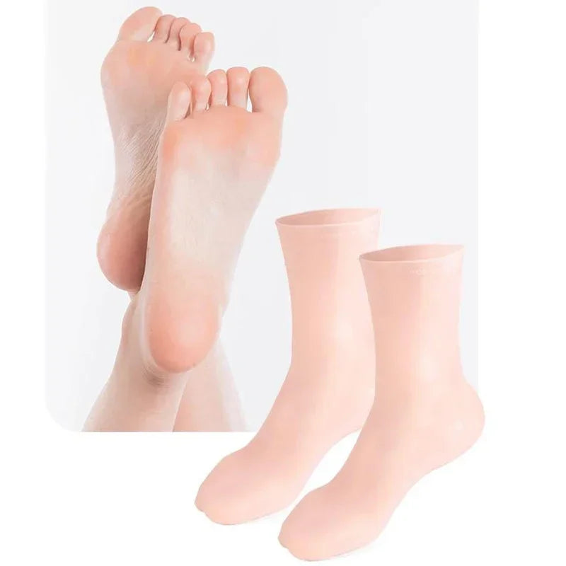 Meia de Silicone para Hidratação dos Pés – Antirrachadura e Restauração da Pele