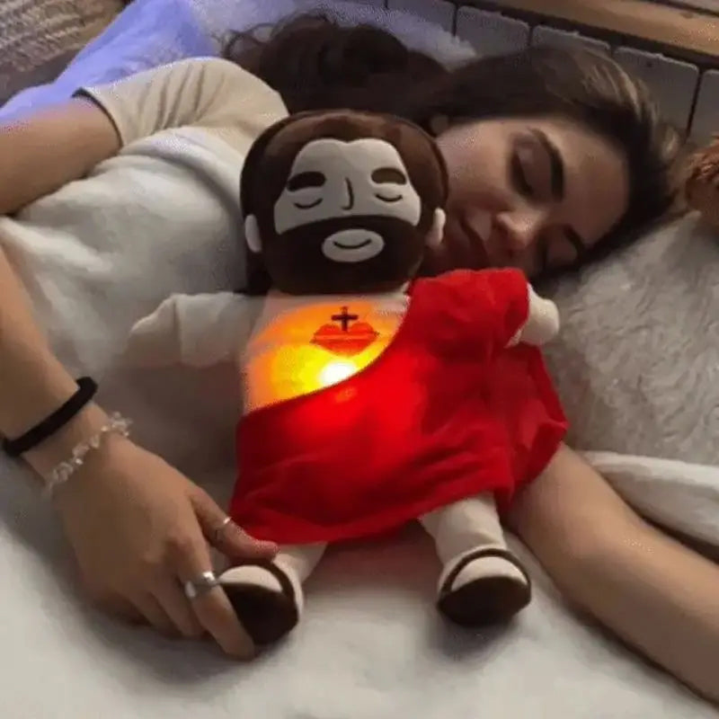 Pelúcia Calmante com Respiração Simulada, Luz Suave e Música Relaxante – Companheiro de Sono