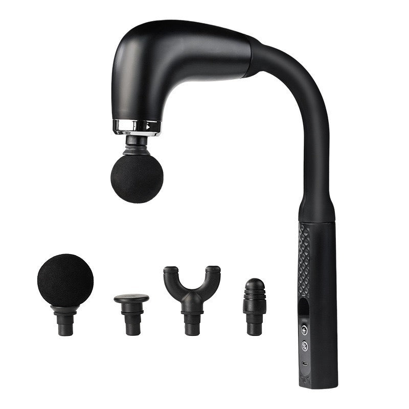 Pistola Massageadora Inteligente – Longo Alcance, 4 Pontas, Vibração Leve a Moderada para Relaxamento Corporal