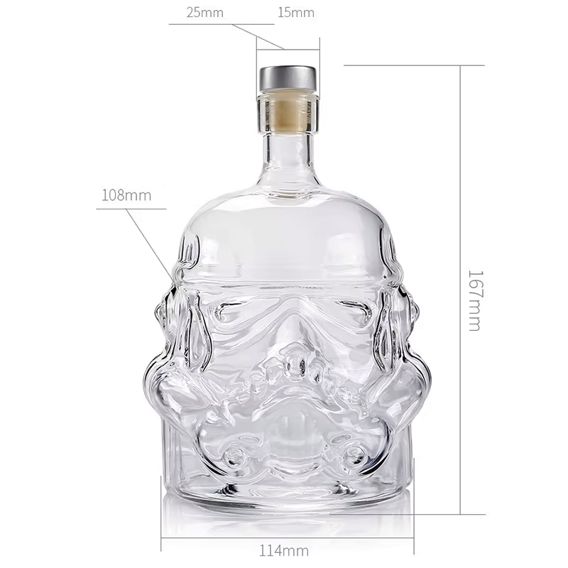 Garrafa Stormtrooper em Vidro 650ml – Presente Criativo Star Wars