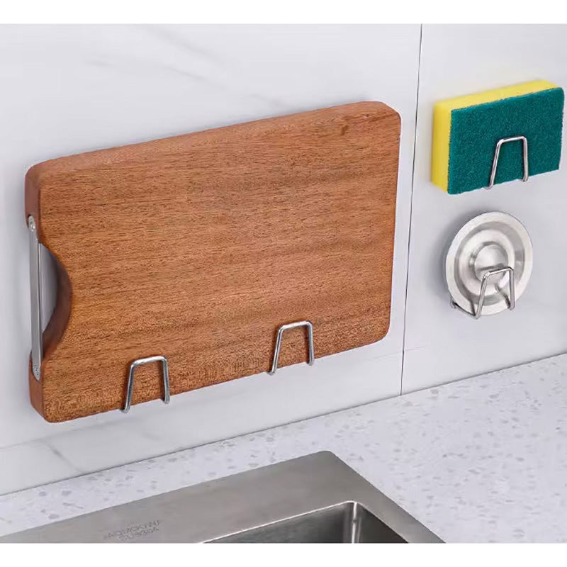 Suporte de Aço Inoxidável Multifuncional - Organizador de Utensílios e Prateleira de Parede