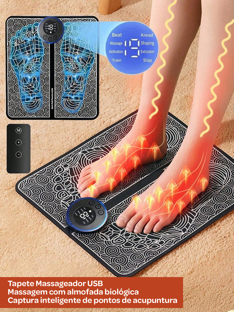 Tapete Massageador Portátil USB – Alívio Imediato com Vibração Ajustável