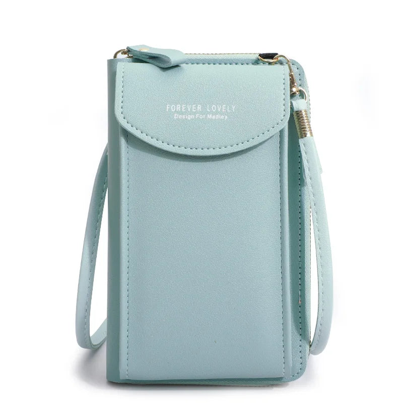 bolsa crossbody feminina versatil azul bebe