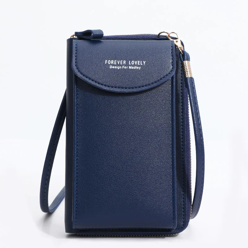 bolsa crossbody feminina versatil azul escuro